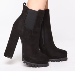 Suede Platform booties